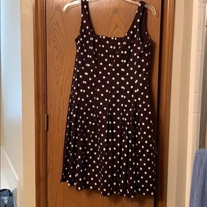 Brown polka dot dress